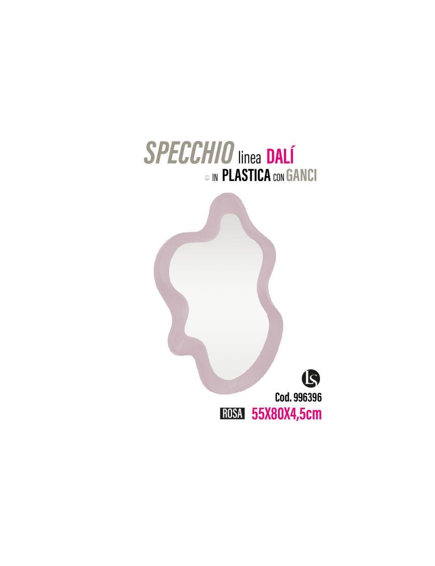 LINEA MIK SPECCHIO PLINEA  DALI' ROSA 55x80x4,5cm