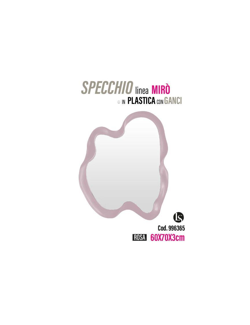 LINEA MIK SPECCHIO PLINEA  MIRO' ROSA 60x70x3cm
