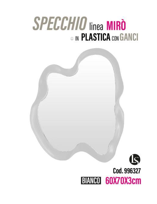 LINEA MIK SPECCHIO PLINEA  MIRO' BIANCO 60x70x3cm