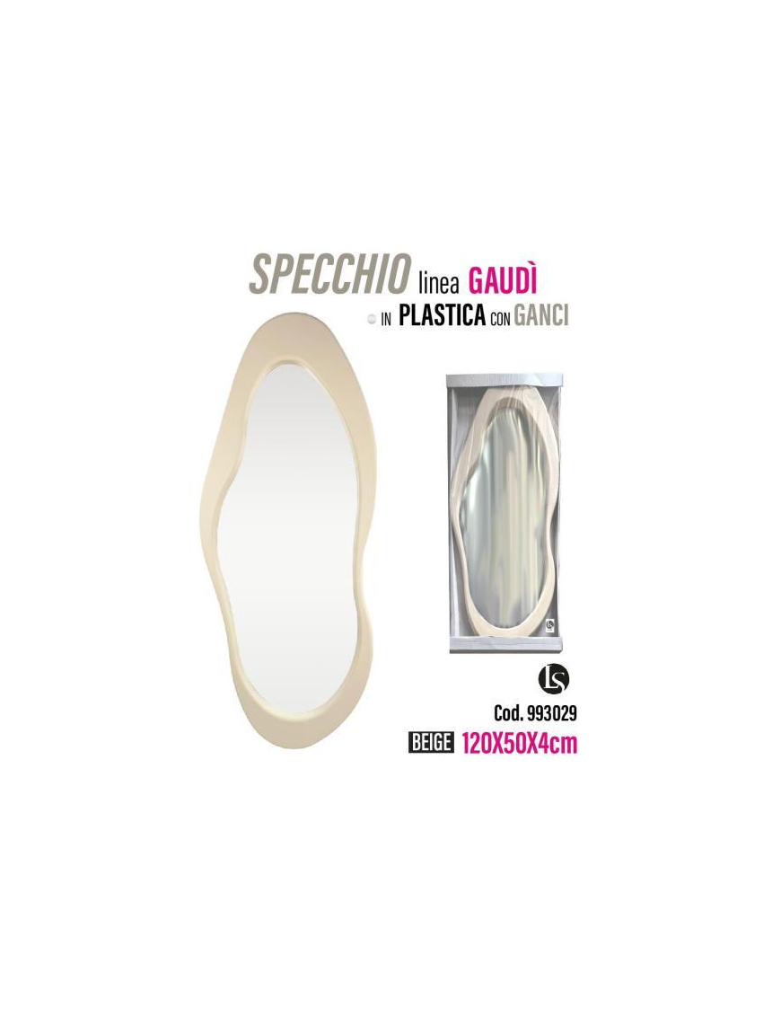 LINEA MIK SPECCHIO GAUDI' BEIGE 50x4x120cm