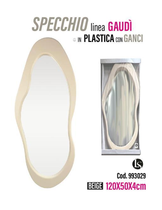 LINEA MIK SPECCHIO GAUDI' BEIGE 50x4x120cm