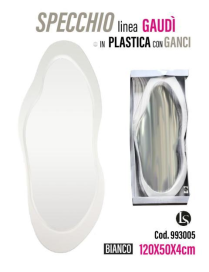 LINEA MIK SPECCHIO GAUDI' BIANCO 50x4x120cm