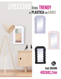 LINEA MIK SPECCHIO 26x2,7x41cm COLORI ASSORTITI TRENDY