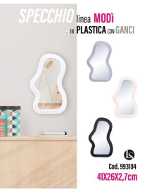 MIK LINE MIRROR 26x2.7x41cm ASSORTED COLORS MODI'
