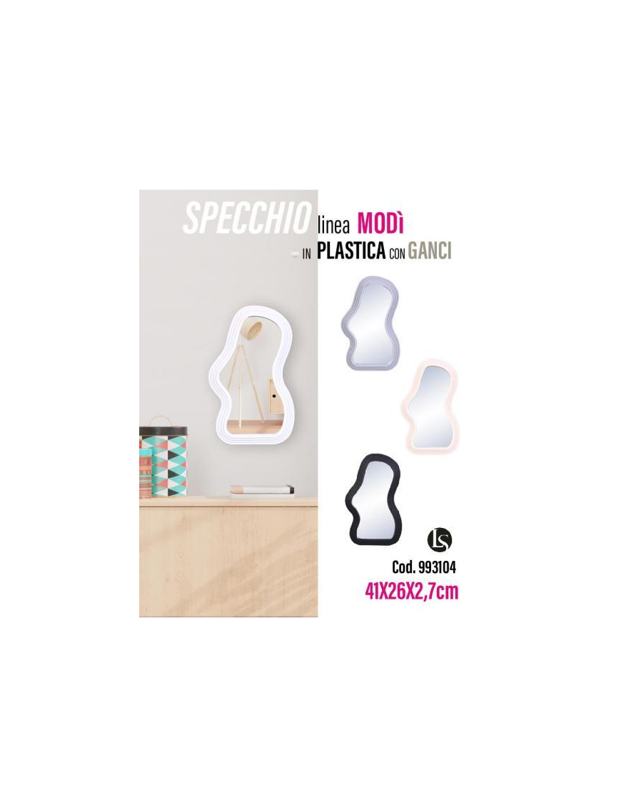 MIK LINE MIRROR 26x2.7x41cm ASSORTED COLORS MODI'