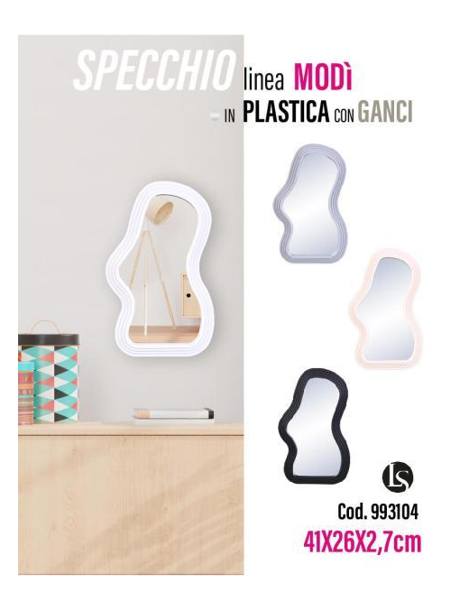 MIK LINE MIRROR 26x2.7x41cm ASSORTED COLORS MODI'