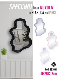 LINEA MIK SPECCHIO 26x2,7x41cm COLORI ASSORTITI NUVOLA