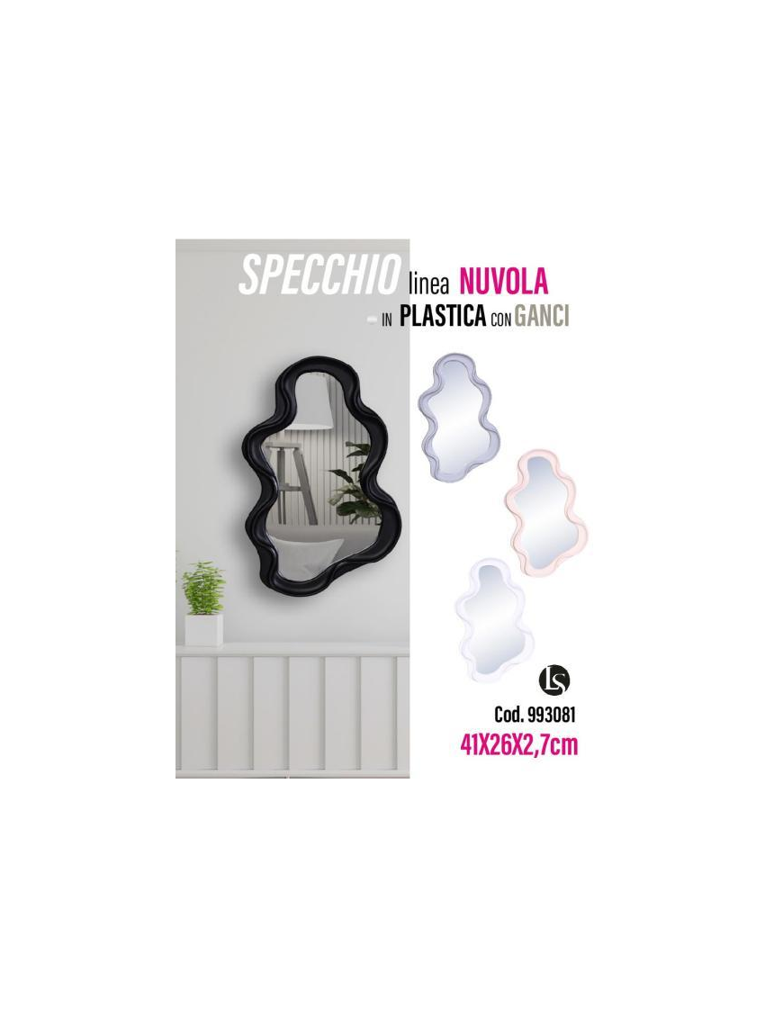 MIK LINE MIRROR 26x2.7x41cm ASSORTED COLOURS CLOUD