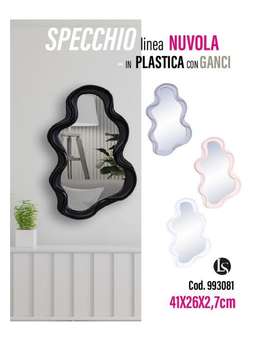 LINEA MIK SPECCHIO 26x2,7x41cm COLORI ASSORTITI NUVOLA