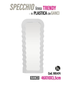 LINEA MIK SPECCHIO TRENDY BIANCO 46x3,5x110cm