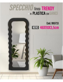 LINEA MIK SPECCHIO TRENDY NERO 46x3,5x110cm
