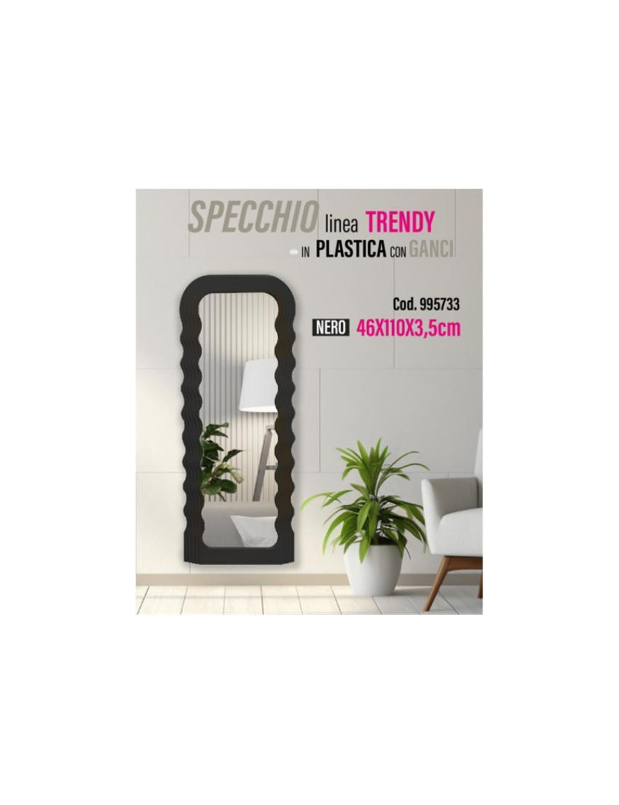 LINEA MIK SPECCHIO TRENDY NERO 46x3,5x110cm