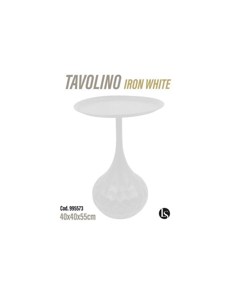 TAVOLINO IRON BIANCO 40x40x55cm