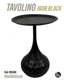 TAVOLINO IRON NERO 40x40x55cm