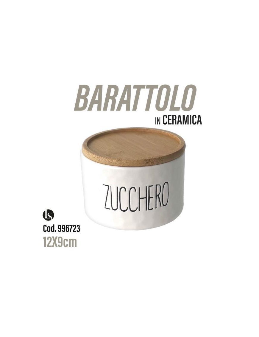 BARATTOLO BIANCO 12x9cm ZUCCHERO