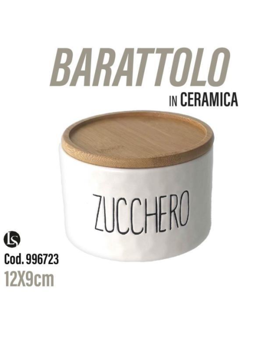 BARATTOLO BIANCO 12x9cm ZUCCHERO