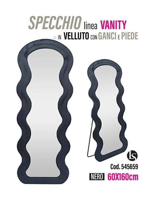 SPECCHIO VANITY 60x160x5,5cm NERO