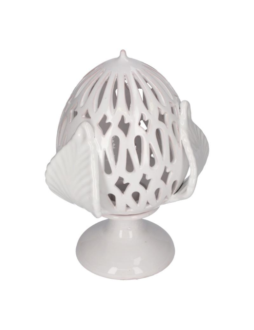 WHITE OPENWORK LAMP 35cm