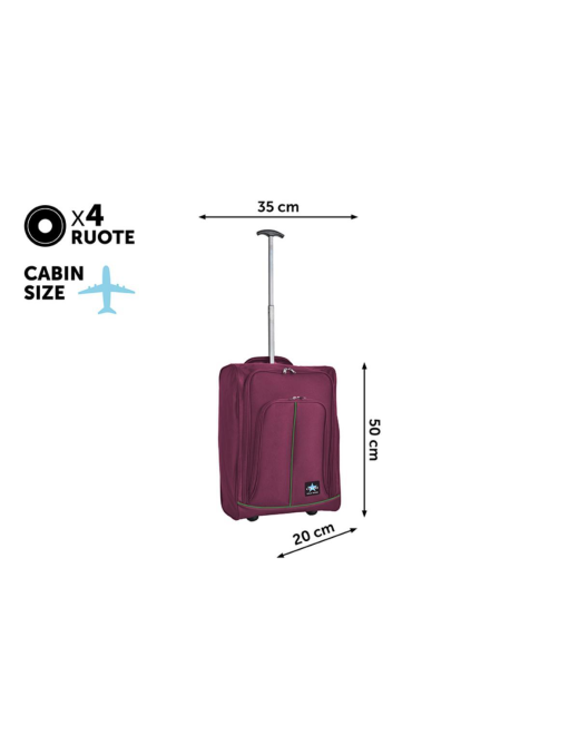 TROLLEY COURMAYER BORGOGNA 35x20x50
