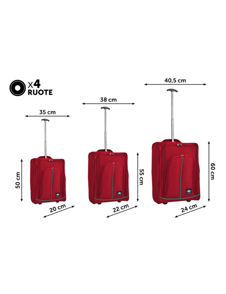 TROLLEY COURMAYER BORDEAUX 3 PEZZI
