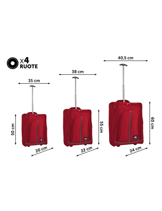 TROLLEY COURMAYER BORDEAUX 3 PEZZI