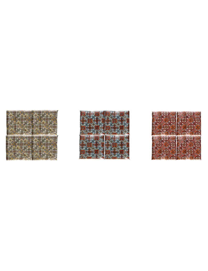 CUSCINI 6 PEZZI 4 PUNTI DECORAZIONE MAIOLICA