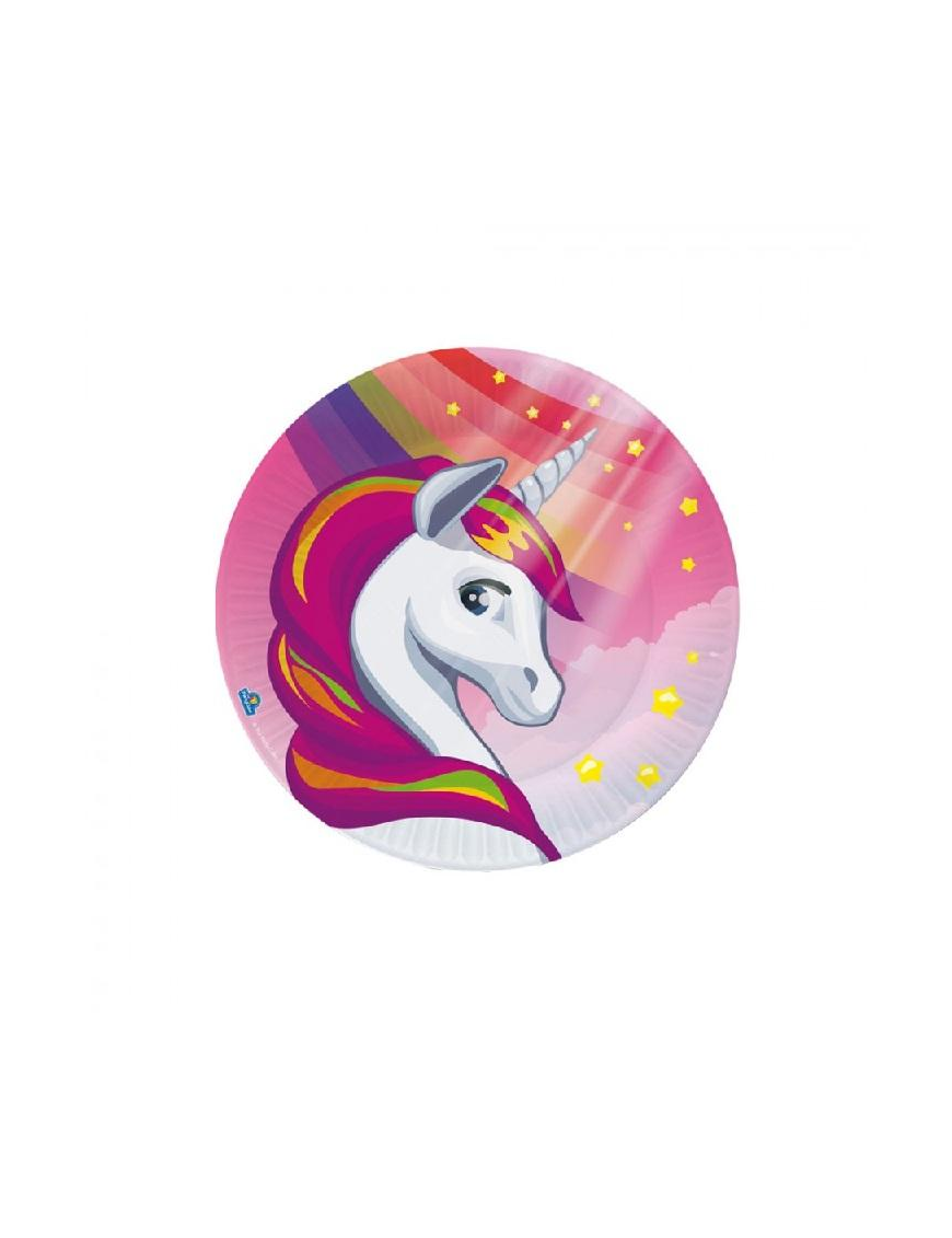 UNICORN PLATES 18cm 8 pieces