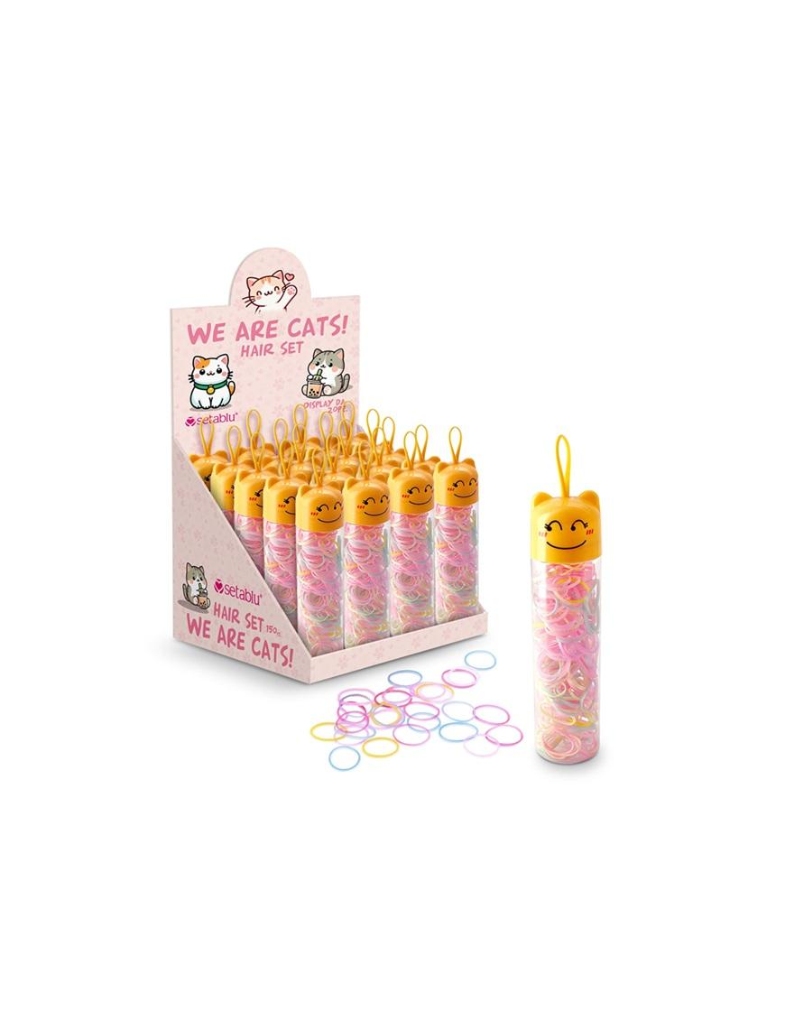 Mini Hair Bands Mix + Tweezers 150 pieces