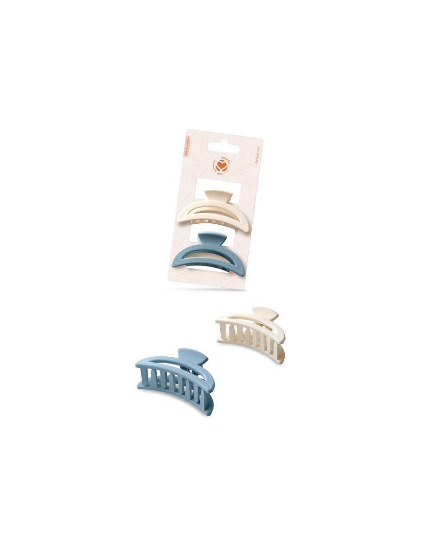 PINZA CAPELLI 2pezzi TONDE COLORI ASSORTITI
