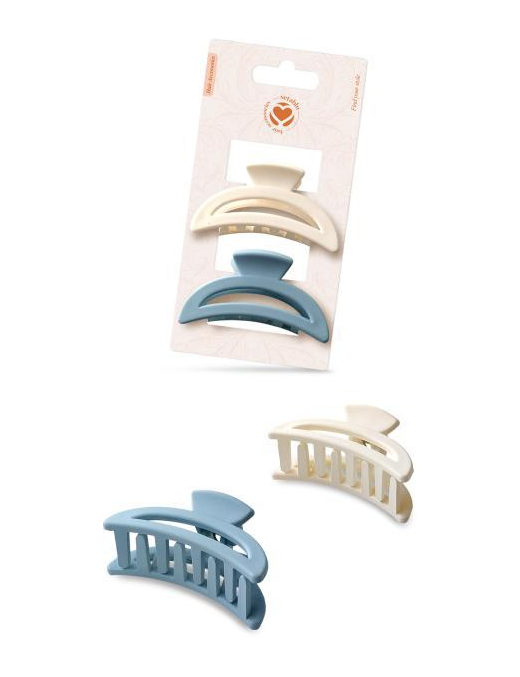 PINZA CAPELLI 2pezzi TONDE COLORI ASSORTITI