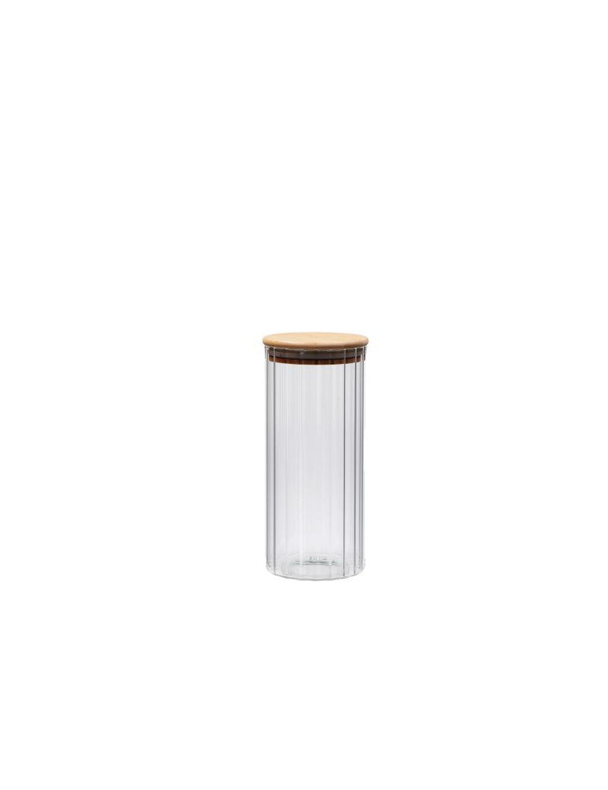 LINEA VETRO+BAMBOO BARATTOLO TONDO   9x21cm