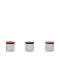 GLASS+PLASTIC LINE ROUND JAR 11x11cm