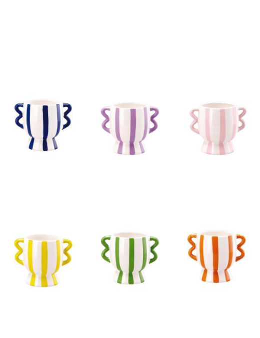 LINEA DOLOMITE STRIPE VASO 16x11x13cm