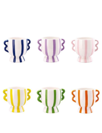 LINEA DOLOMITE STRIPE VASO 20x14x16cm