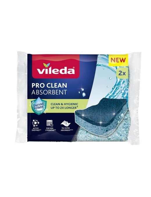 VILEDA PRO CLEAN VISCOUS SPONGE 2 pieces