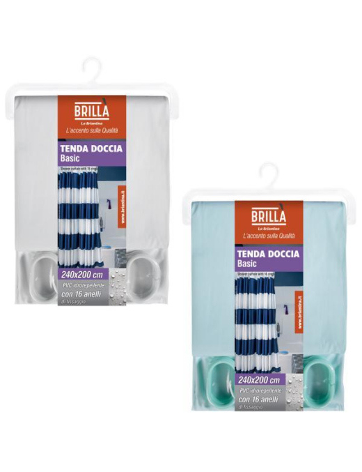 SHOWER CURTAIN THIRD SIZE 240Xh200cm 16 RINGS