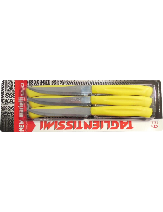COLTELLI BISTECCA 6 PEZZI GIALLI