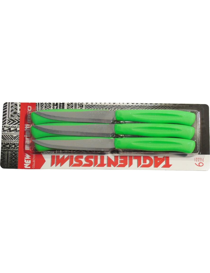 COLTELLI BISTECCA 6 PEZZI VERDI