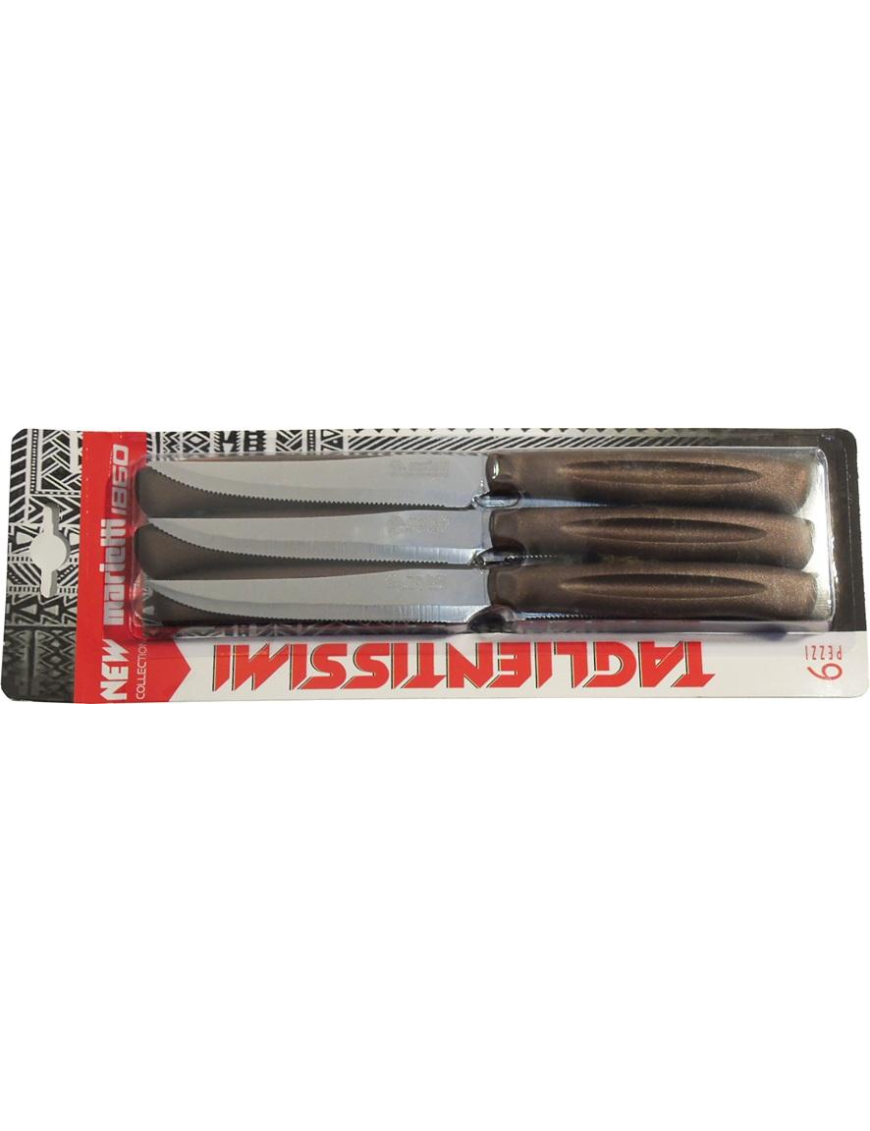 COLTELLI BISTECCA 6 PEZZI MARRONI