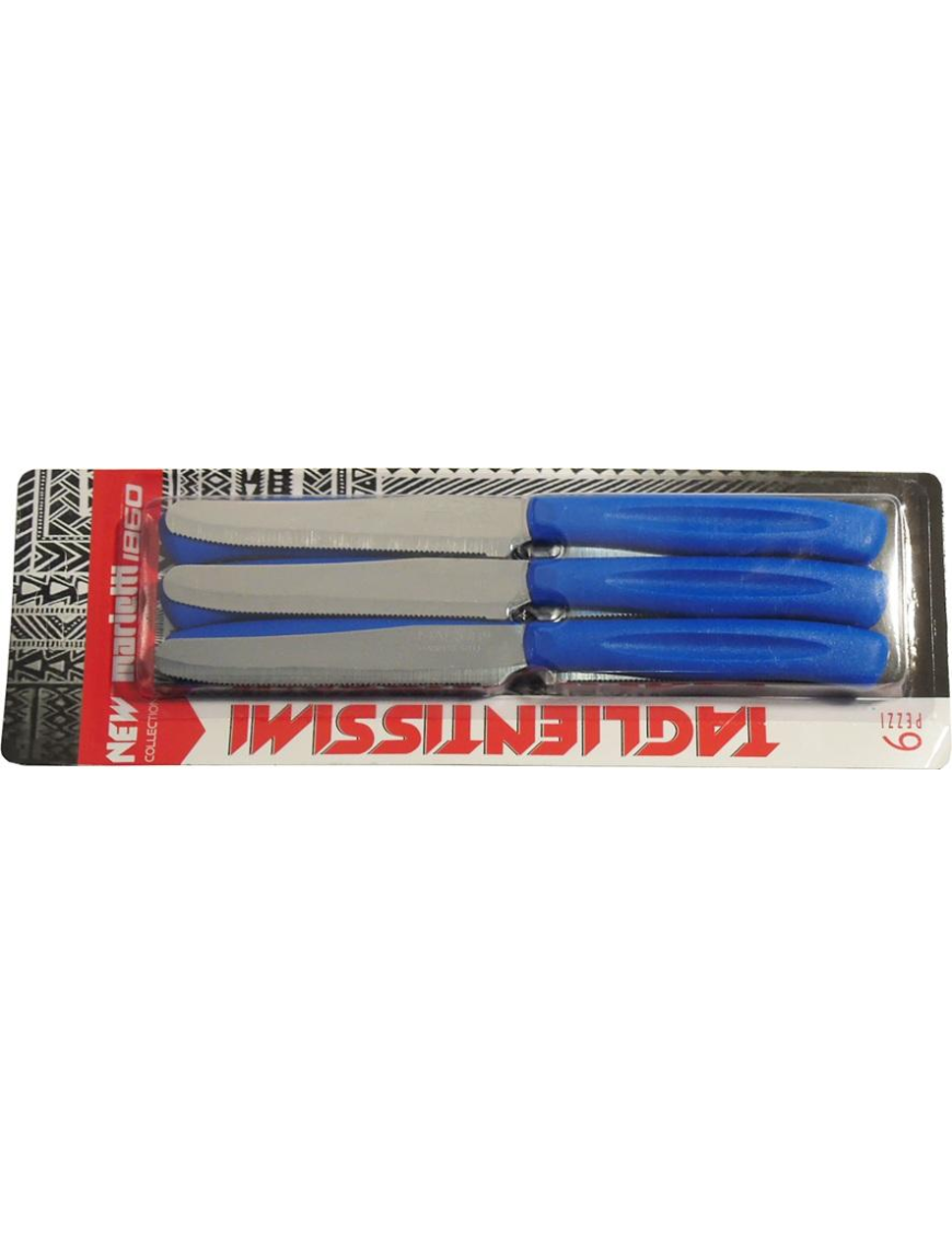COLTELLI TAVOLA 6 PEZZI BLU