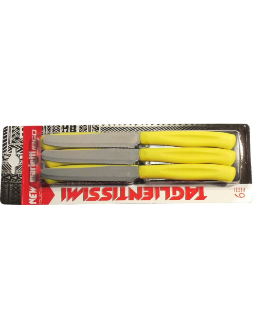 COLTELLI TAVOLA 6 PEZZI GIALLI