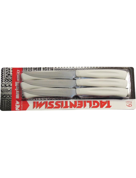 COLTELLI BISTECCA 6 PEZZI BIANCO