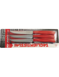 STEAK KNIVES 6 PIECES RED