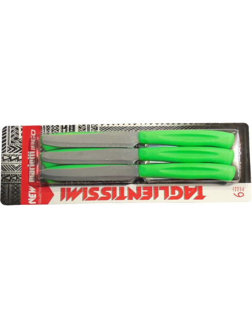COLTELLI TAVOLA 6 PEZZI VERDE