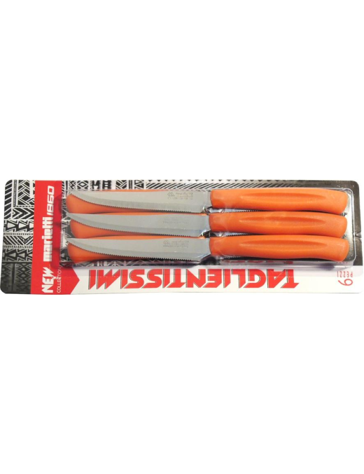 COLTELLI BISTECCA 6 PEZZI ARANCIO