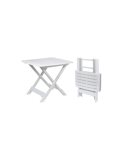 WHITE TEVERE FOLDING TABLE 80x72x70 CENTIMETERS