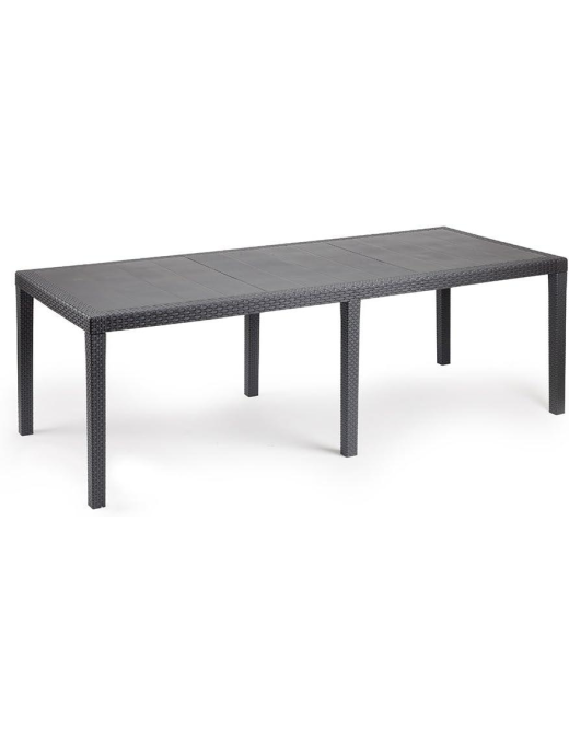 LINEA RATTAN ANTRACITE TAVOLO QUEEN 220x90x72 CENTIMETRI