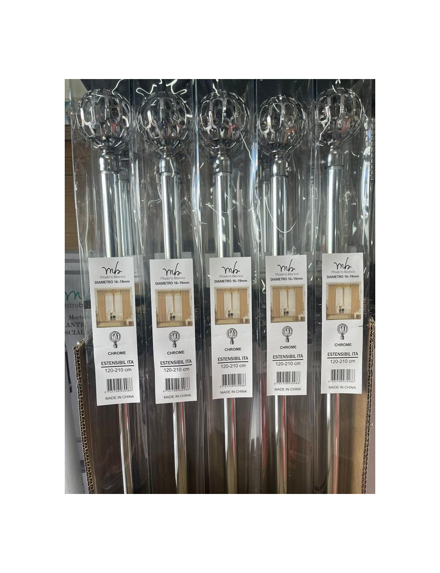 BASTONE TENDA CHROME 120-210cm