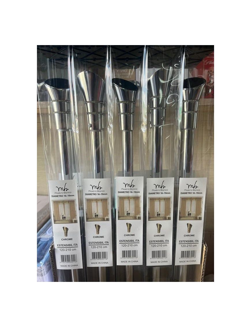 BASTONE TENDA CHROME 120-210cm