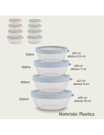FRESKO ROUND CONTAINERS 4 PIECES